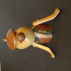 Collectible Antique homemade wooden figure with movable parts.